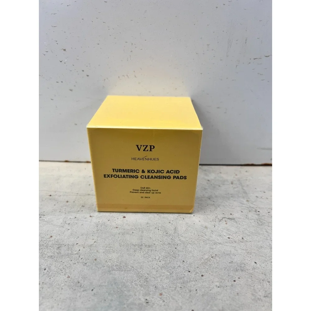 Heavenhues VZP Turmeric & Kojic Acid Exfoliating Facial Cleansing Pads 30-Packs
